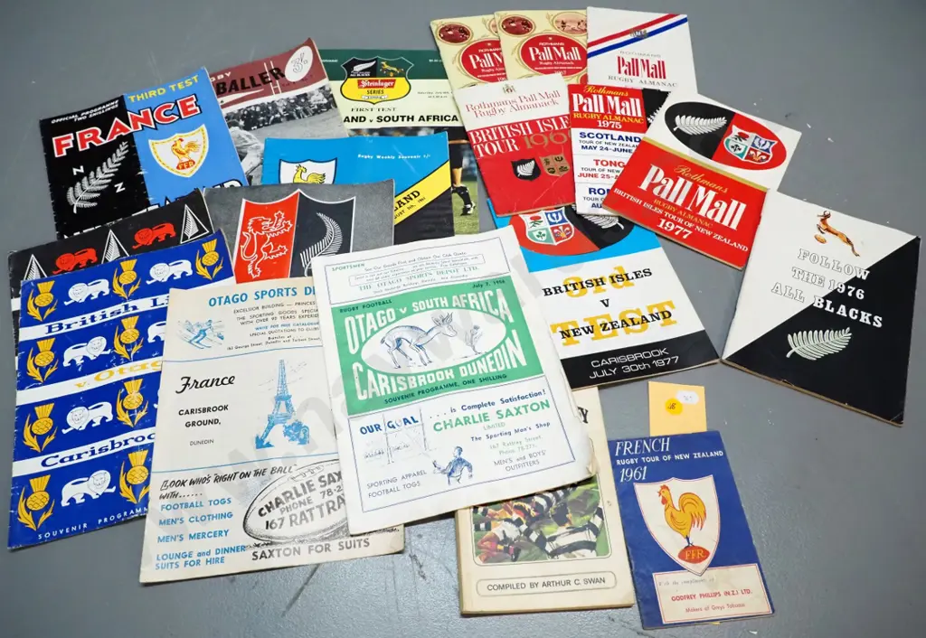 collection of rugby publications and programs, Ranfurly Shield booklet, etc - dates 1959 thru 1970s Image 1++