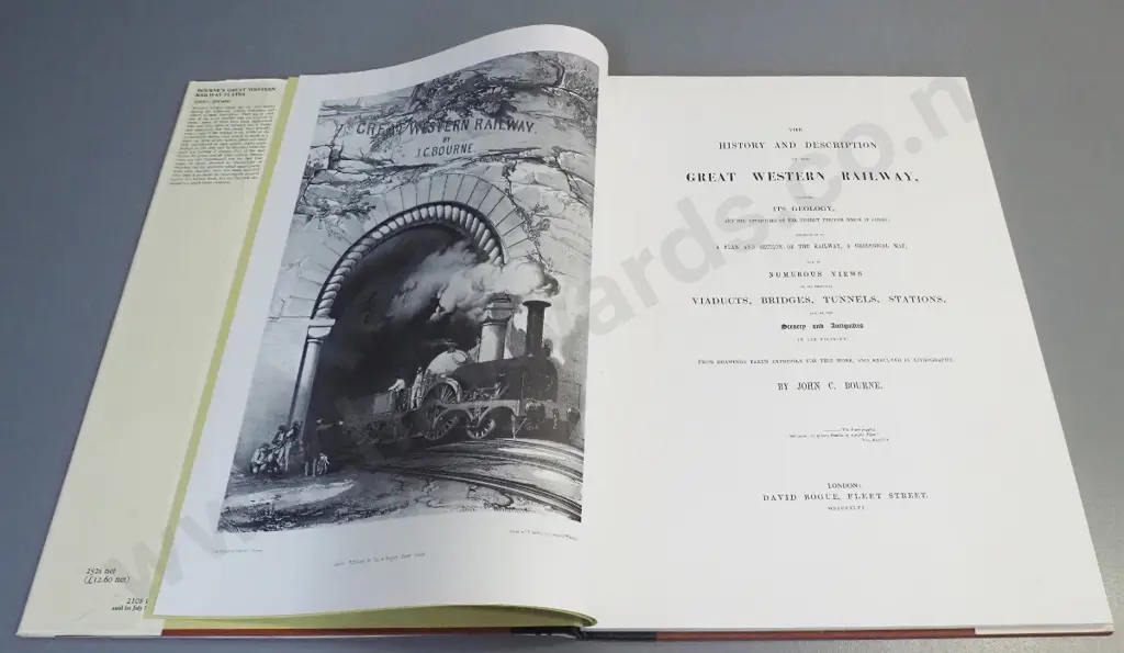 large David & Charles 1969 facsimile reprint of John Bourne's 1846 Great Western Railway folio - musty smell Image 1++
