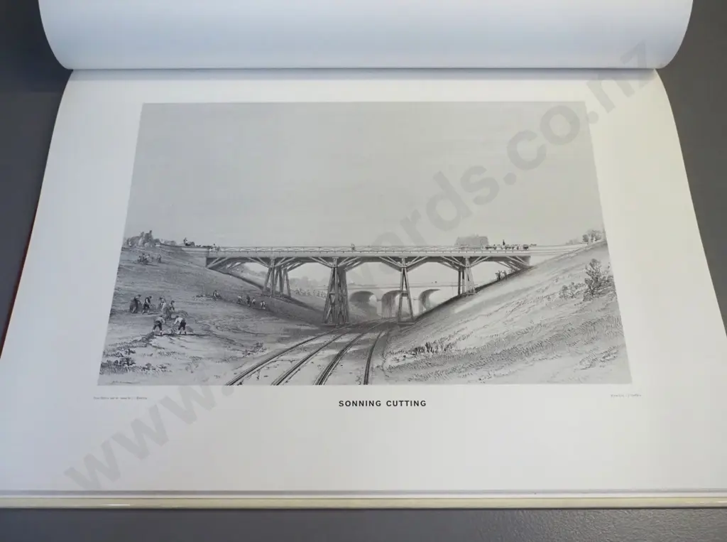 large David & Charles 1969 facsimile reprint of John Bourne's 1846 Great Western Railway folio - musty smell Image 1++