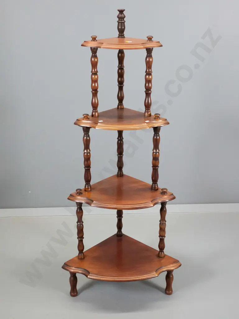 reproduction mahogany 4-tier corner whatnot H-1230 W-520 D-380 Image 1++