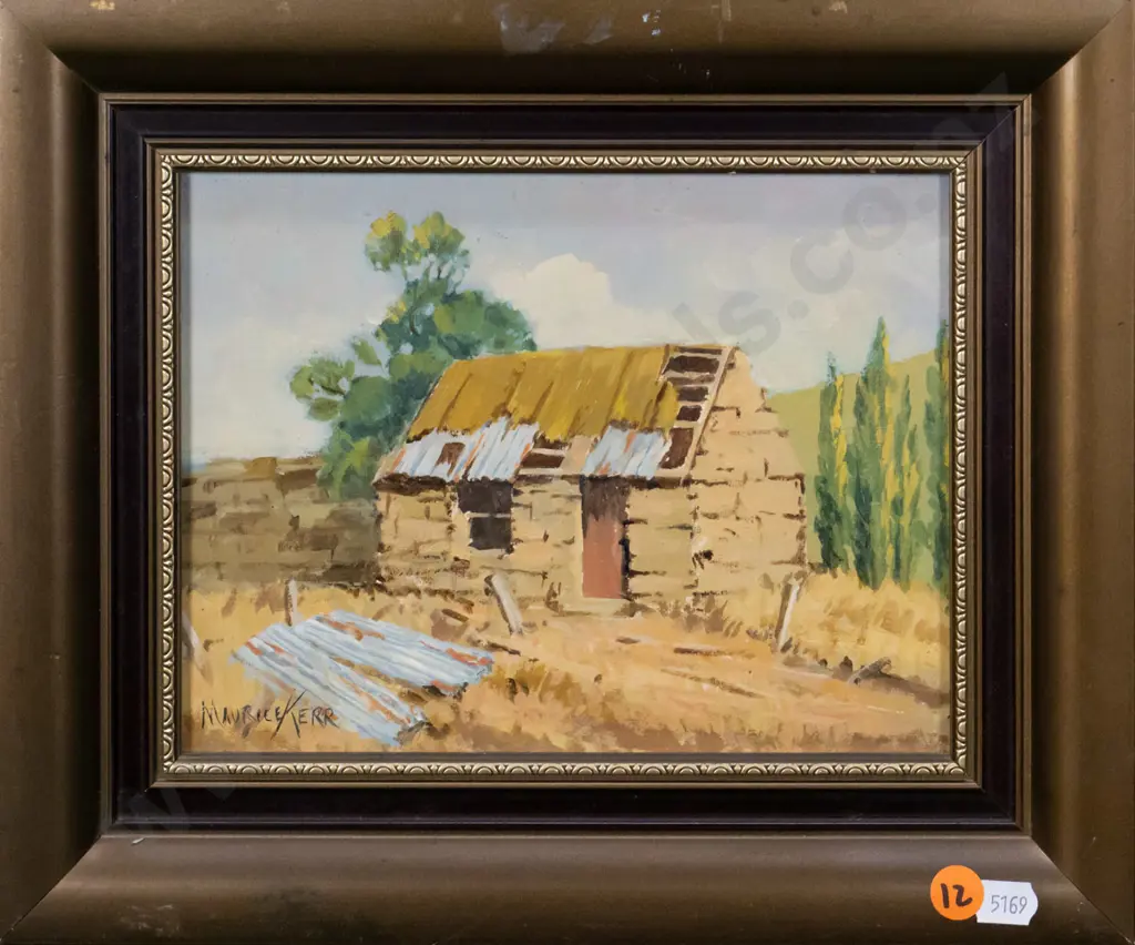 Maurice Kerr - framed acrylic "Old Timer Central Otago" H-150 W-200 Image 1++
