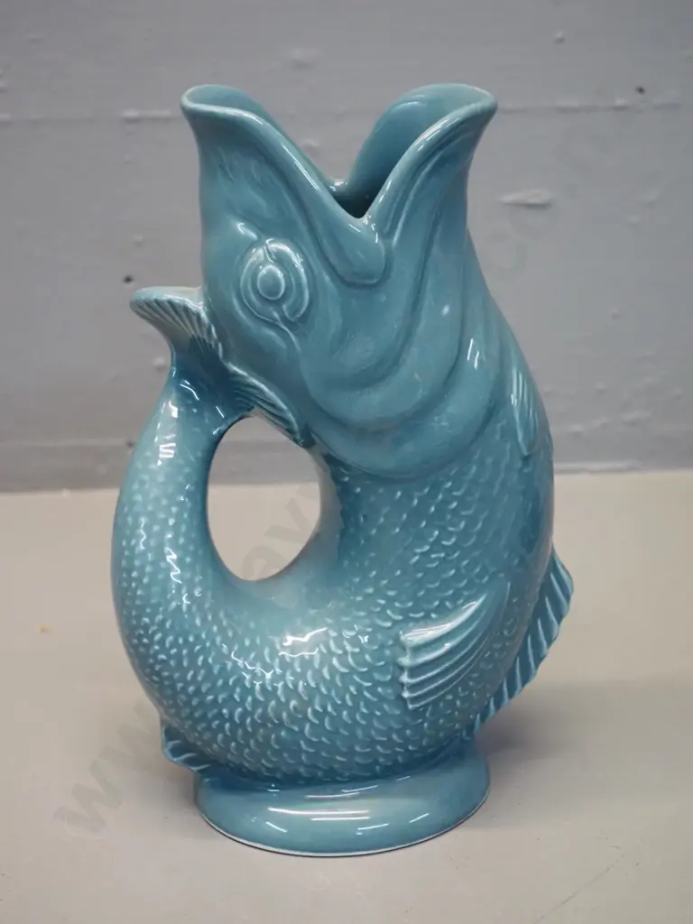 Studio Ceramics New Zealand "glug-glug" fish jug H-210 Image 1++