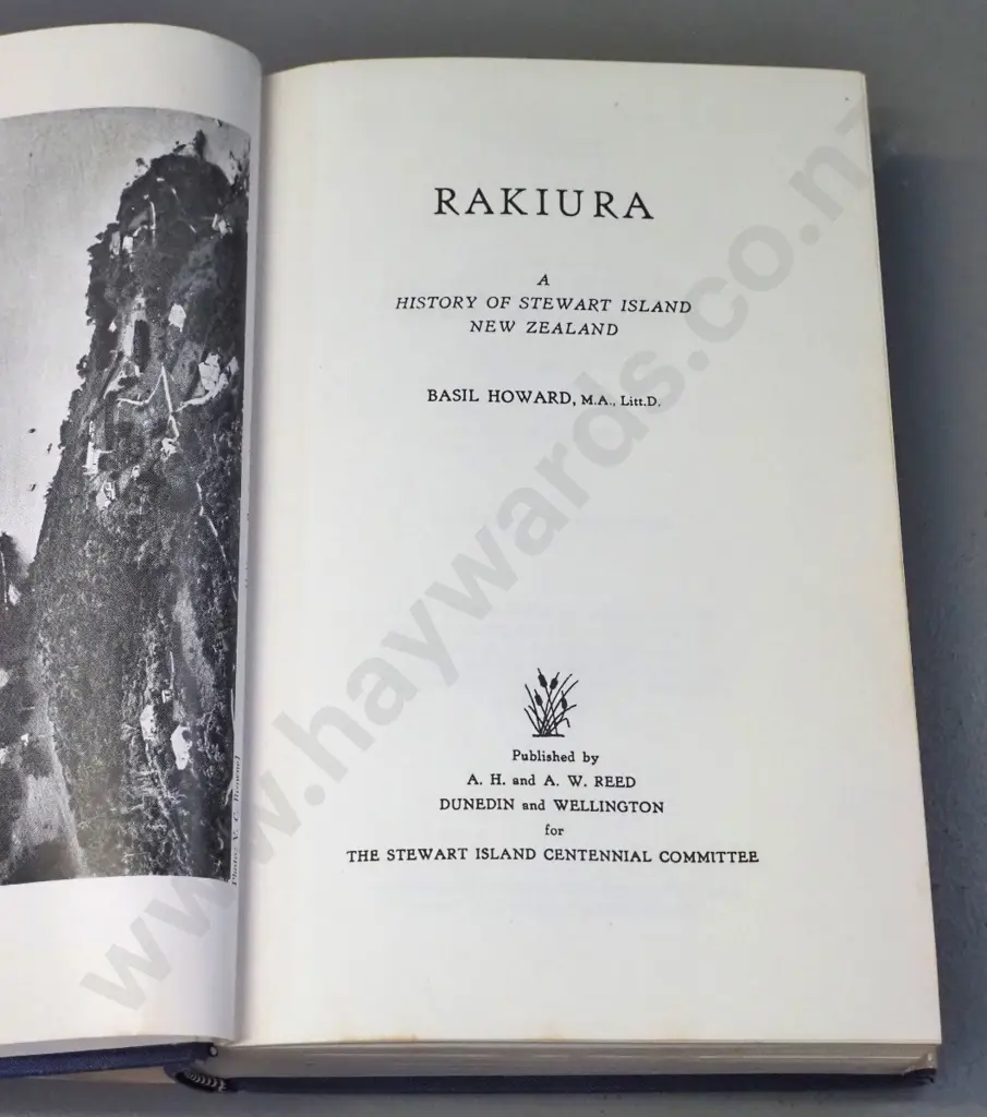 book: "Rakiura" Stewart Island local history, Basil Howard, 1974 - with plastic book guard Image 1++