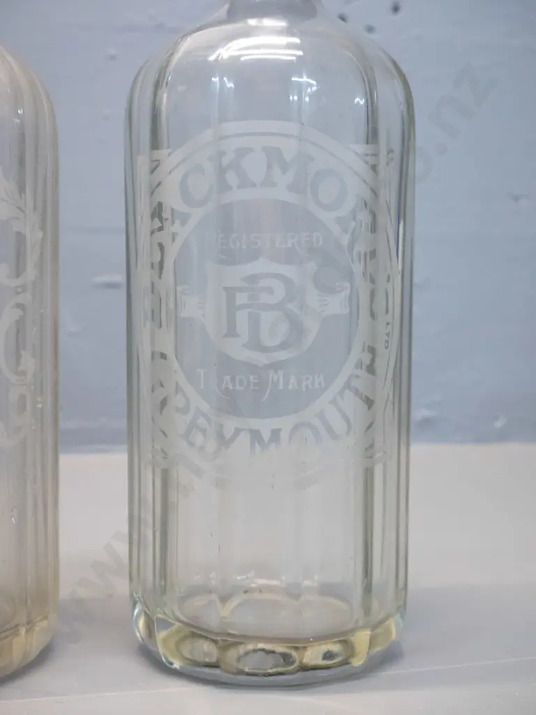 2 vintage soda syphons - Blackmore Greymouth and Goodwin Davy Hawera Image 1++