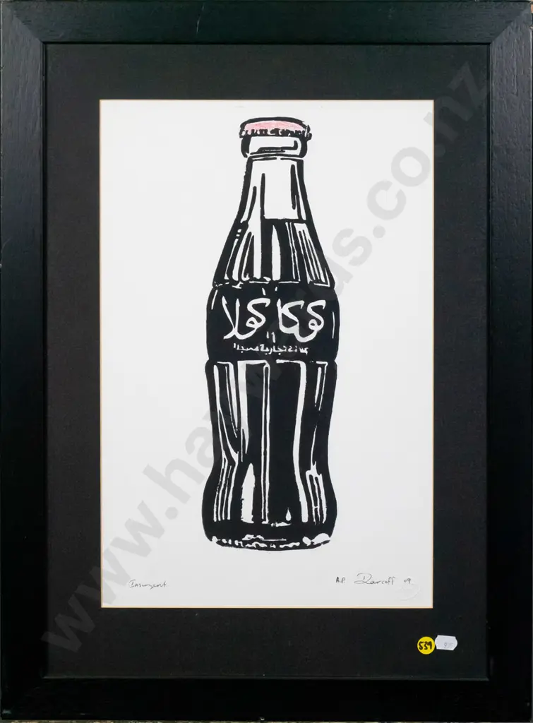 Darcoff '09 - framed screenprint AP  "insurgent" H-400 W-260 Image 1++