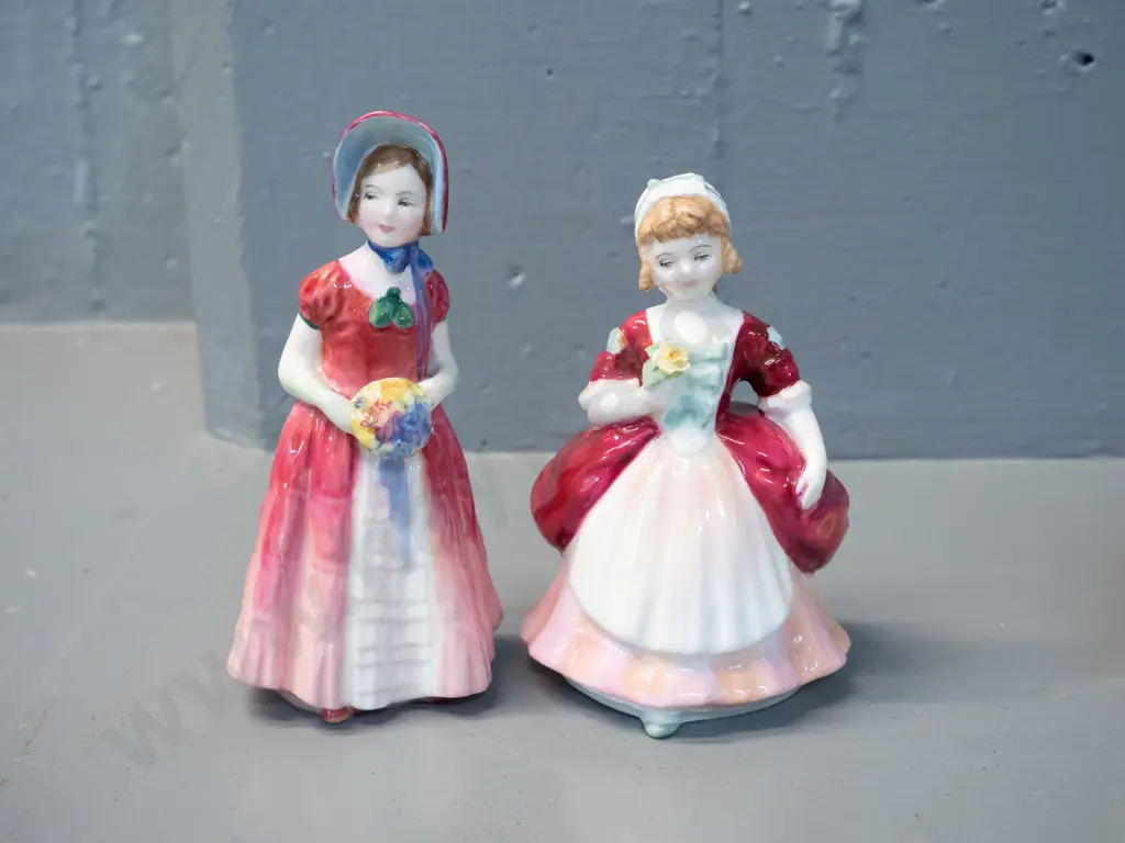 2 Royal Doulton Little Miss figurines - Diana and Valeria, taller is H-120 Image 1++