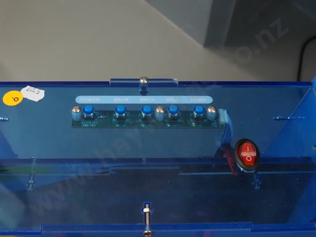 retro style small arcade game console in perspex case, with power supply and cord - untested H350 W290 D270 Image 1++