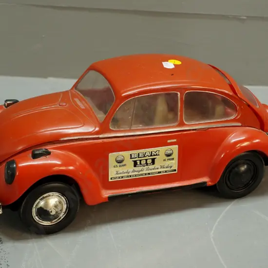 Jim Beam Volkswagen decanter - wear to chrome finish, front wheels need attaching