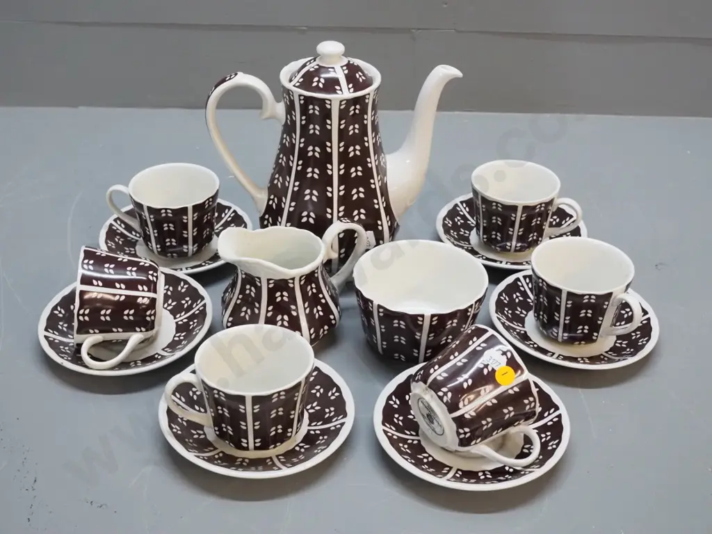 retro Wood & Sons Ermine (marked Hardie Amies design) coffee set Image 1++