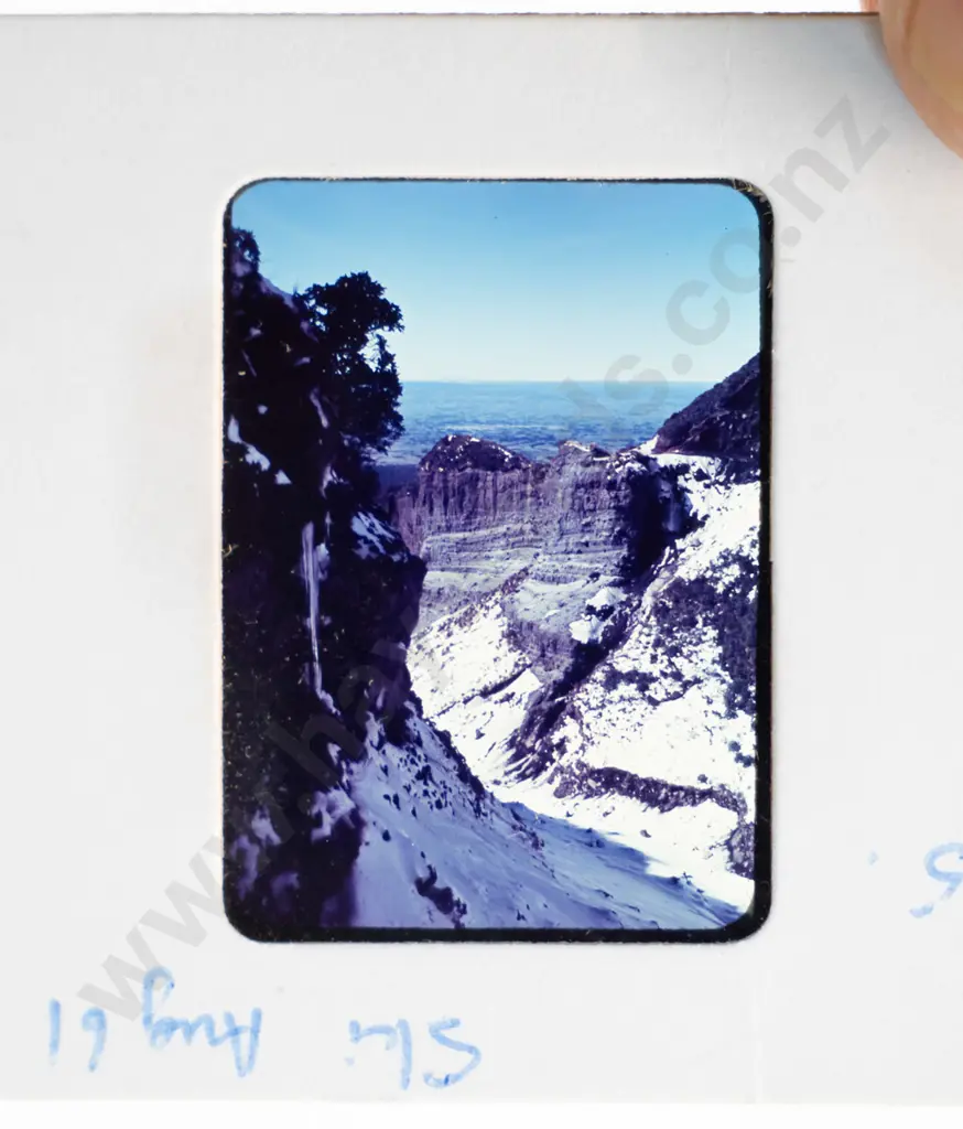 large collection of 35mm slides: NZ ornithology, landscapes, skiing, caving, steam trains, school trips etc. Image 1++