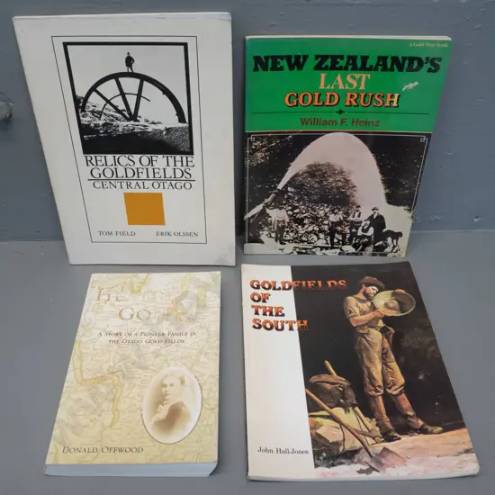 4 books - various Otago Goldfields and pioneer family histories