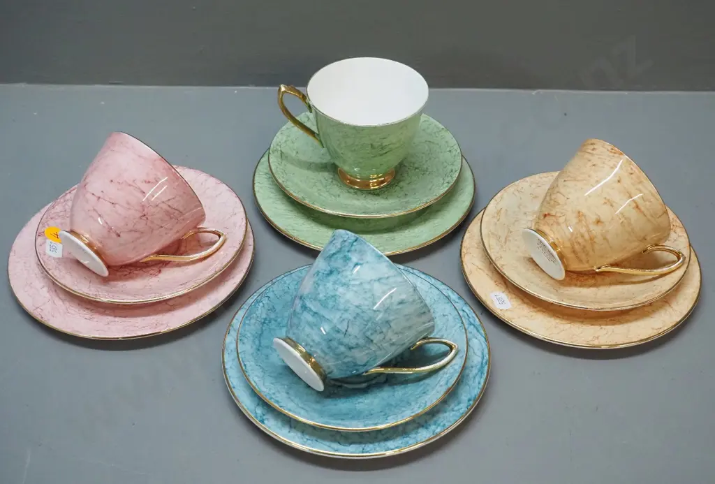 4 Royal Albert Gossamer trios in various colours Image 1++