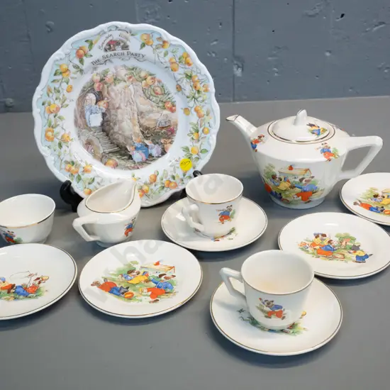 English china child's tea set and a Royal Doulton Brambley Hedge plate D-210