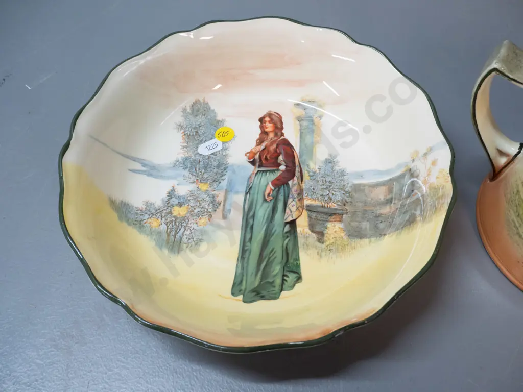 2 pieces of Royal Doulton china - English Country Cottages teapot and Juliette salad bowl D-240 Image 1++
