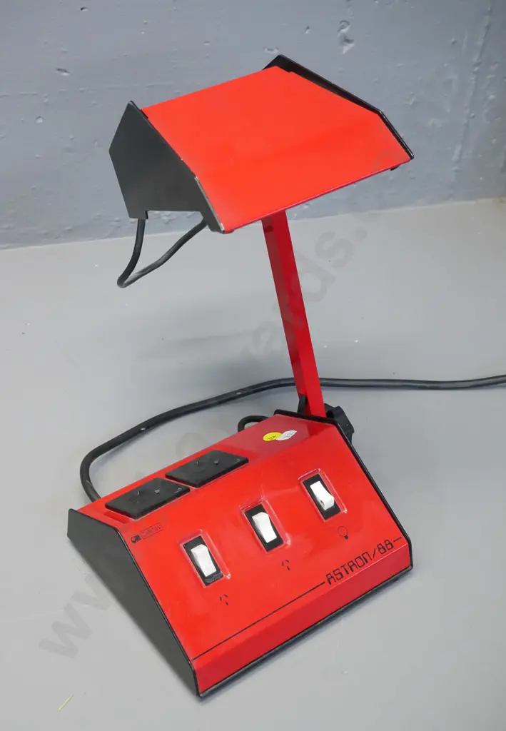 Carlton Astron 88 retro industrial style desk/table lamp with switched outlets H-310 W-230 Image 1++