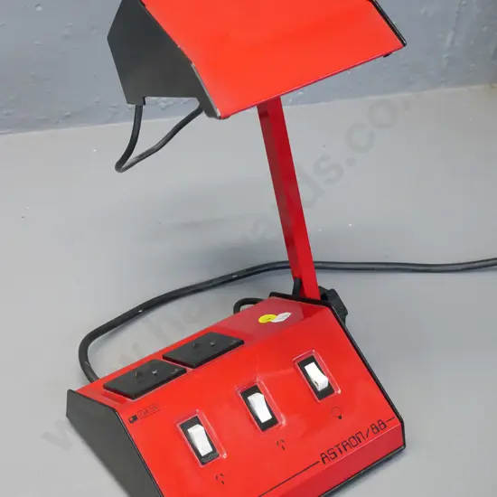 Carlton Astron 88 retro industrial style desk/table lamp with switched outlets H-310 W-230