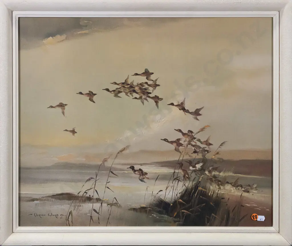 framed Vernon Ward print "Wild Alarm" H-450 W-530 Image 1++