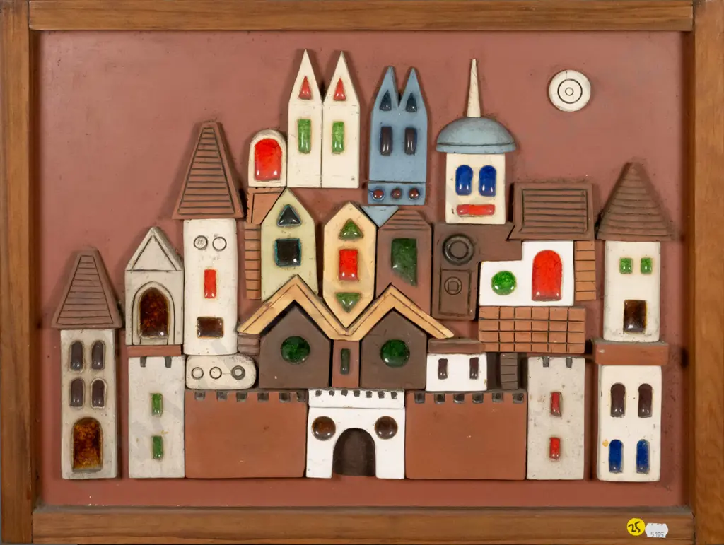 Harold Tyrie - framed 3D composite artwork "Vaduz" (background needs cleaning) H-380 W-520 Image 1++