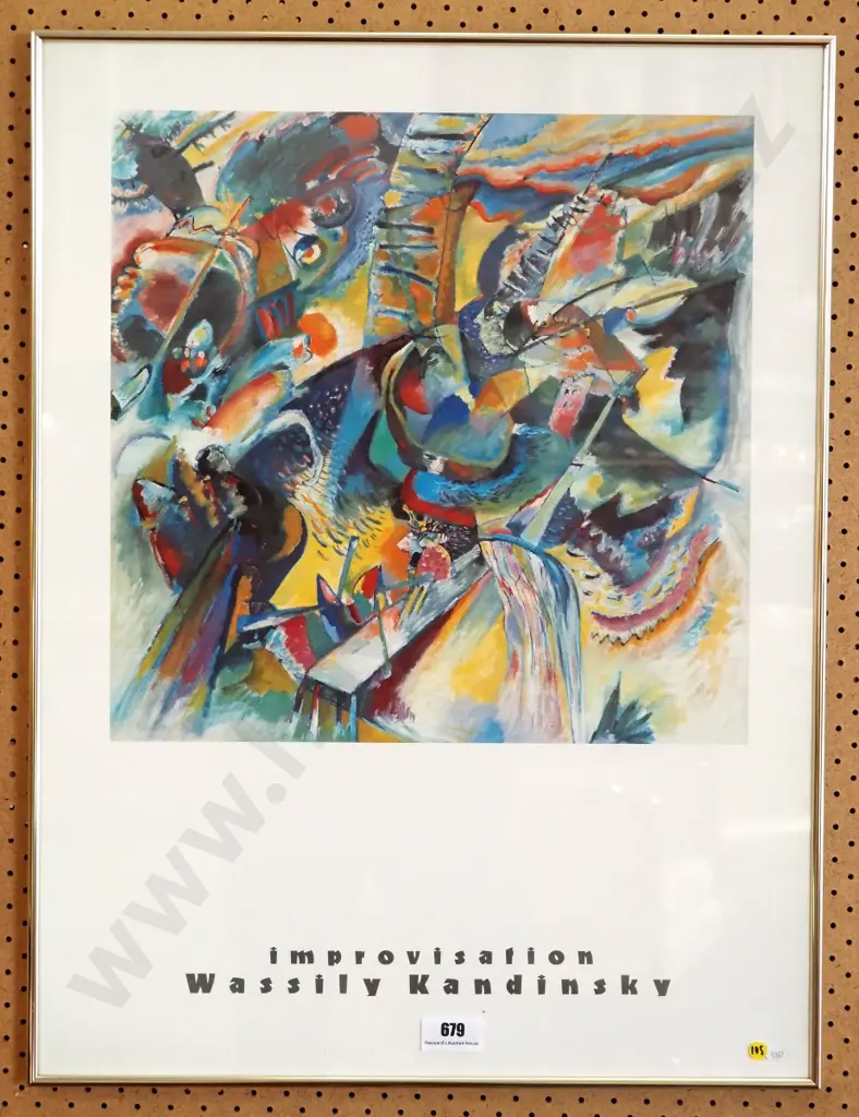 framed Wassily Kandinsky poster - improvisation H-790 W-590 Image 1++