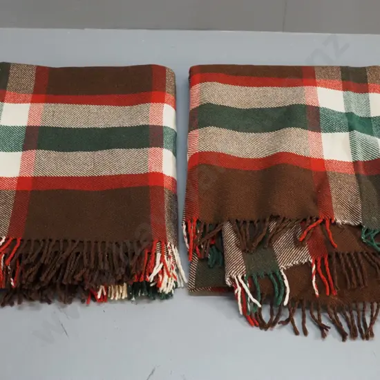 2 Kaiapoi wool travel rugs - some light wear