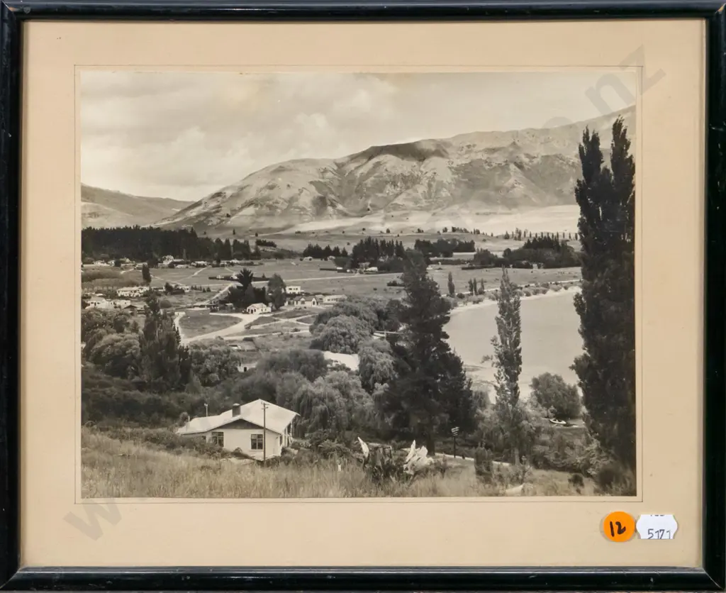 framed black and white photograph - Wanaka H190 W240 Image 1++