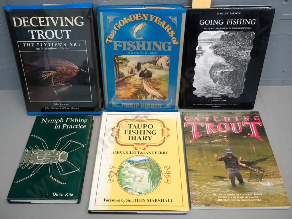 6 fishing books - New Zealand fly fishing, various authors Image 1++
